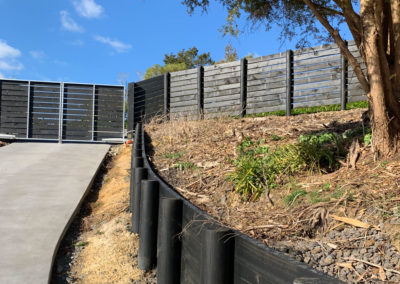 fencing with concrete posts